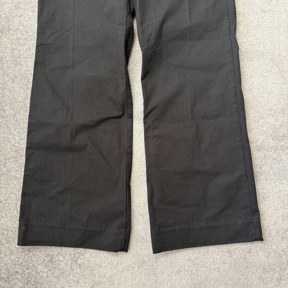 Maeve Anthropologie Pants Womens 10 Black Wide Leg Tie Waist Stretch Cotton NWT - Picture 3 of 13